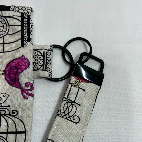 Handmade Bird Patterned Wristlet Clutch - Picture 3 of 8